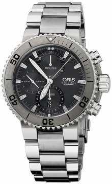 Buy this new Oris Aquis Titan Chronograph 46mm 01 674 7655 7253-07 8 26 75PEB mens watch for the discount price of £2,443.00. UK Retailer.